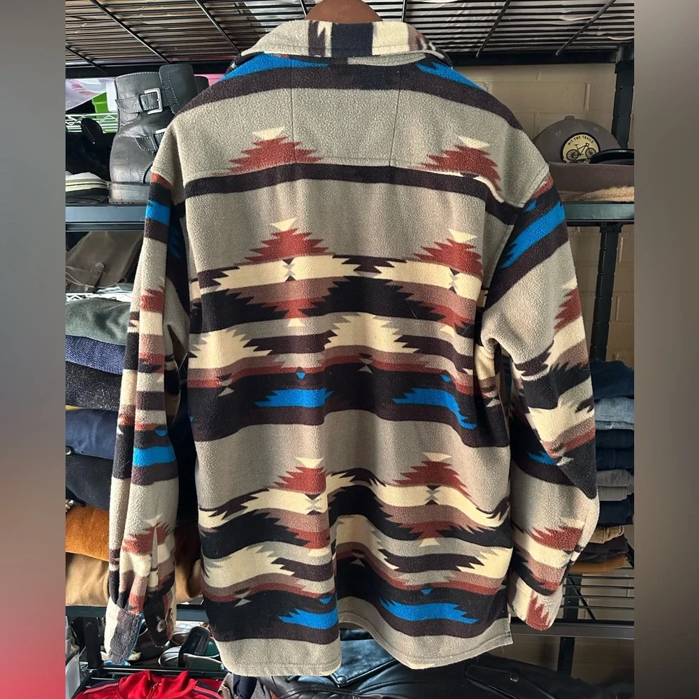 Aztec Pattern Shirt Jacket - Picture 2 of 4